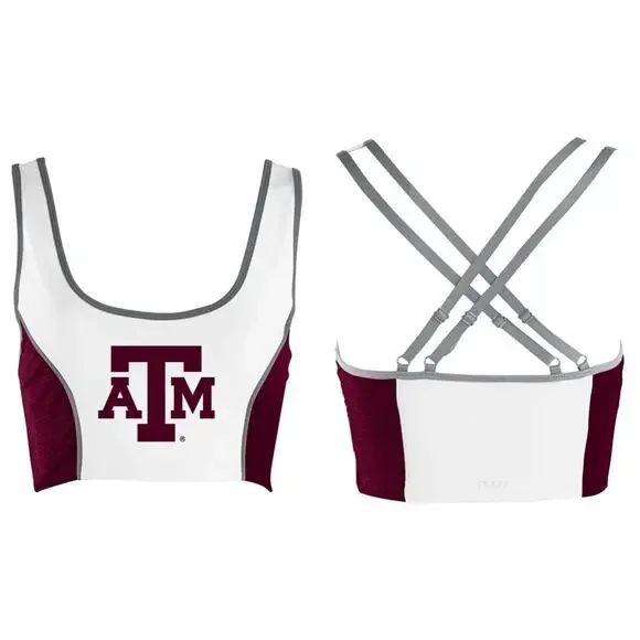 NUYU Texas A&M Aggies Sporty Cropped Tank - Picture 1 of 8